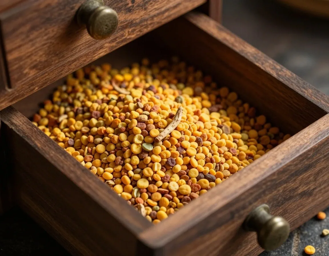 Natural botanical capsules and extracts on a dark apothecary surface